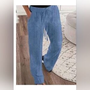 Women's Blue Drawstring Pants
